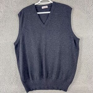 Gran Sasso Sweater Vest Mens XL 54 Wool Cashmere Blend Italy‎ Made Preppy